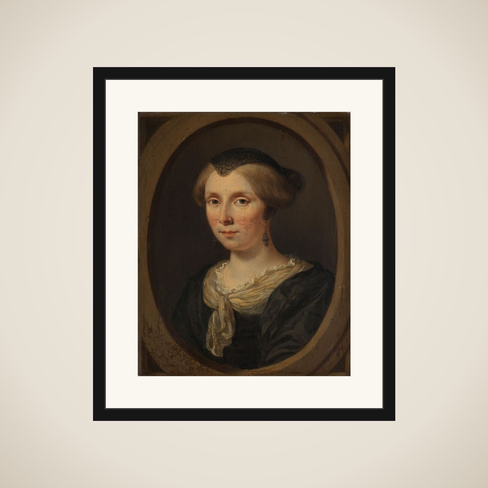 Portrait of Margaretha Verkolje, Wife of Reinier Couturier framed