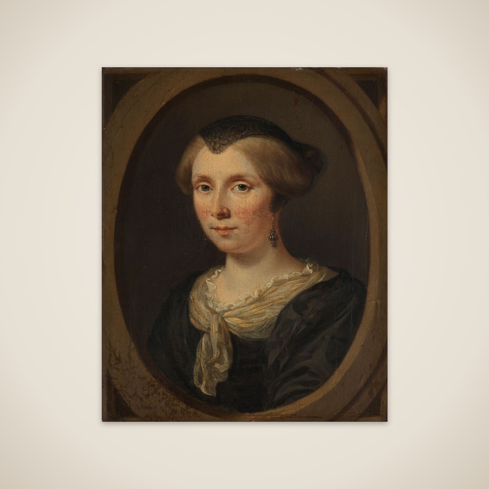 Portrait of Margaretha Verkolje, Wife of Reinier Couturier unframed print