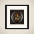 Portrait of een luitspeler framed