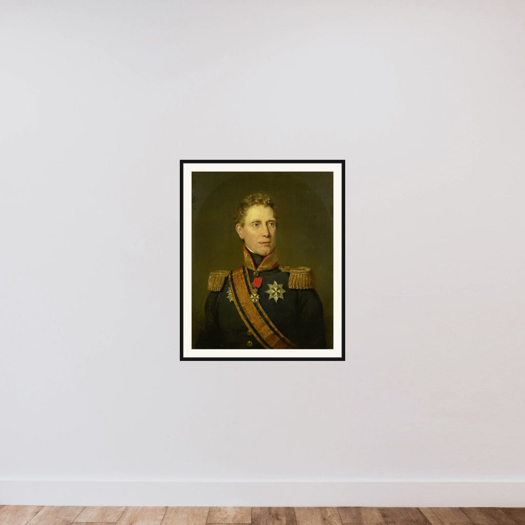 Portrait of Jonkheer Jan Willem Janssens, Governor of the Cape Colony and Governor-General of the Dutch East Indies framed — shown to scale
