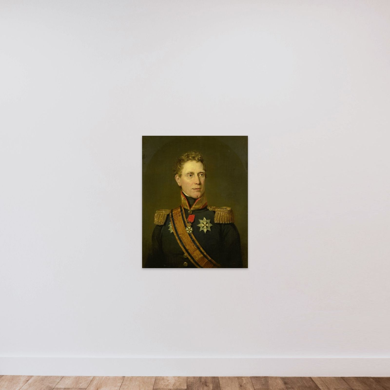 Portrait of Jonkheer Jan Willem Janssens, Governor of the Cape Colony and Governor-General of the Dutch East Indies unframed — shown to scale