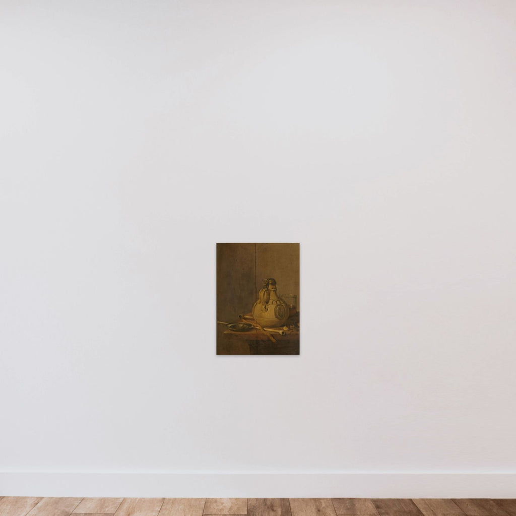 Still Life with Westerwald Jug and Smoking Paraphernalia unframed — shown to scale