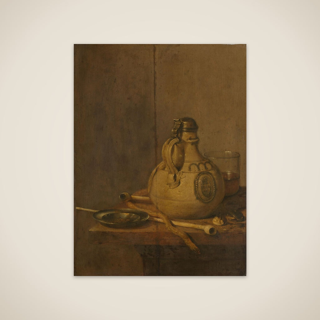 Still Life with Westerwald Jug and Smoking Paraphernalia unframed print