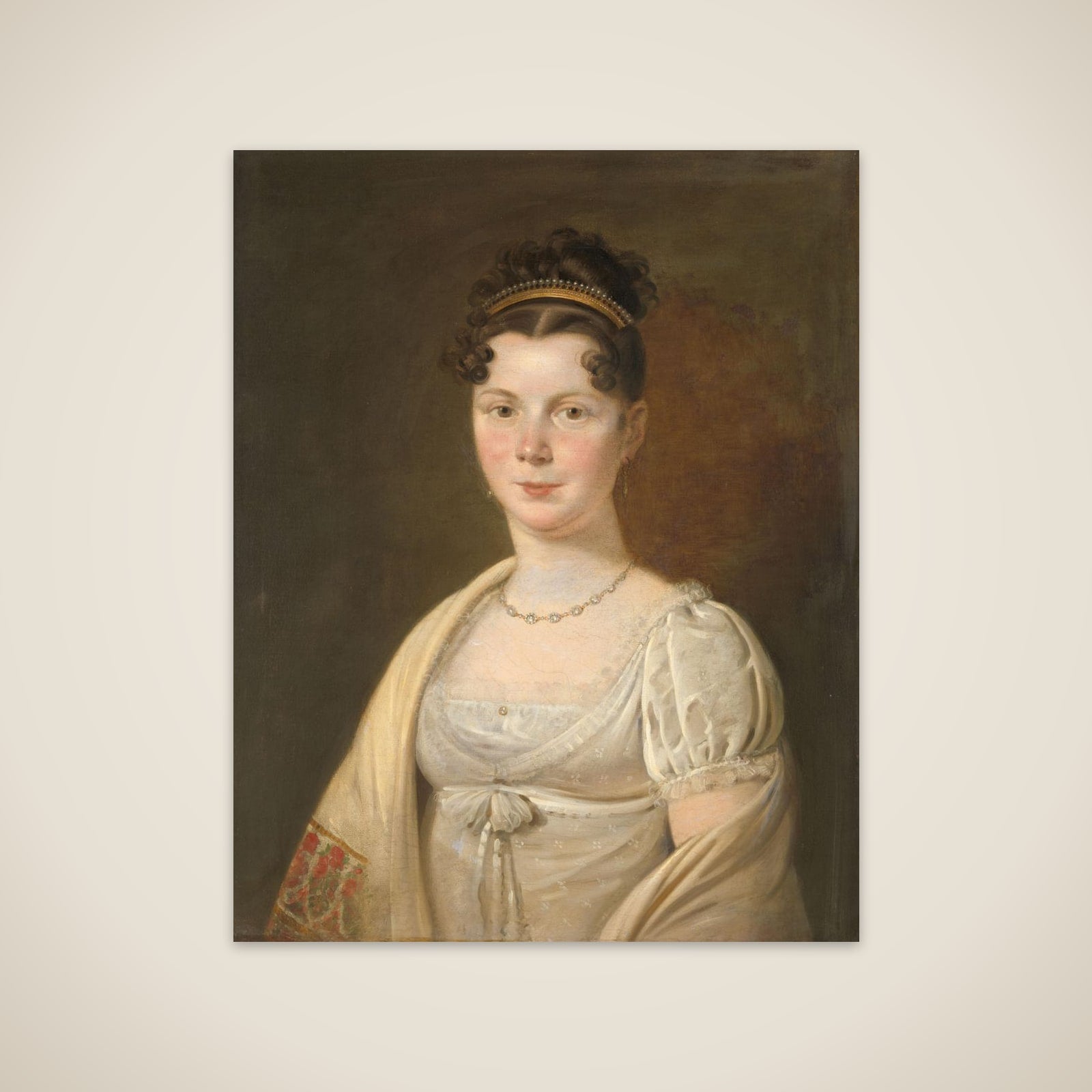 Portrait of Wilhelmina Maria Haack (1786-1857), fourth Wife of Gerrit Verdooren unframed print