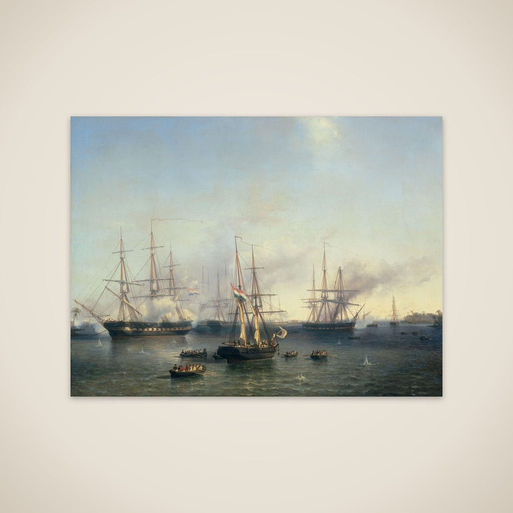 Conquest of Palembang, Sumatra in Indonesia, by Lieutenant-General De Kock, June 24, 1821 unframed print