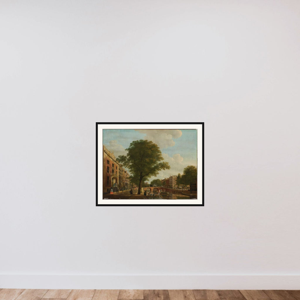 View of the Herengracht near the Leidsestraat, Amsterdam framed — shown to scale