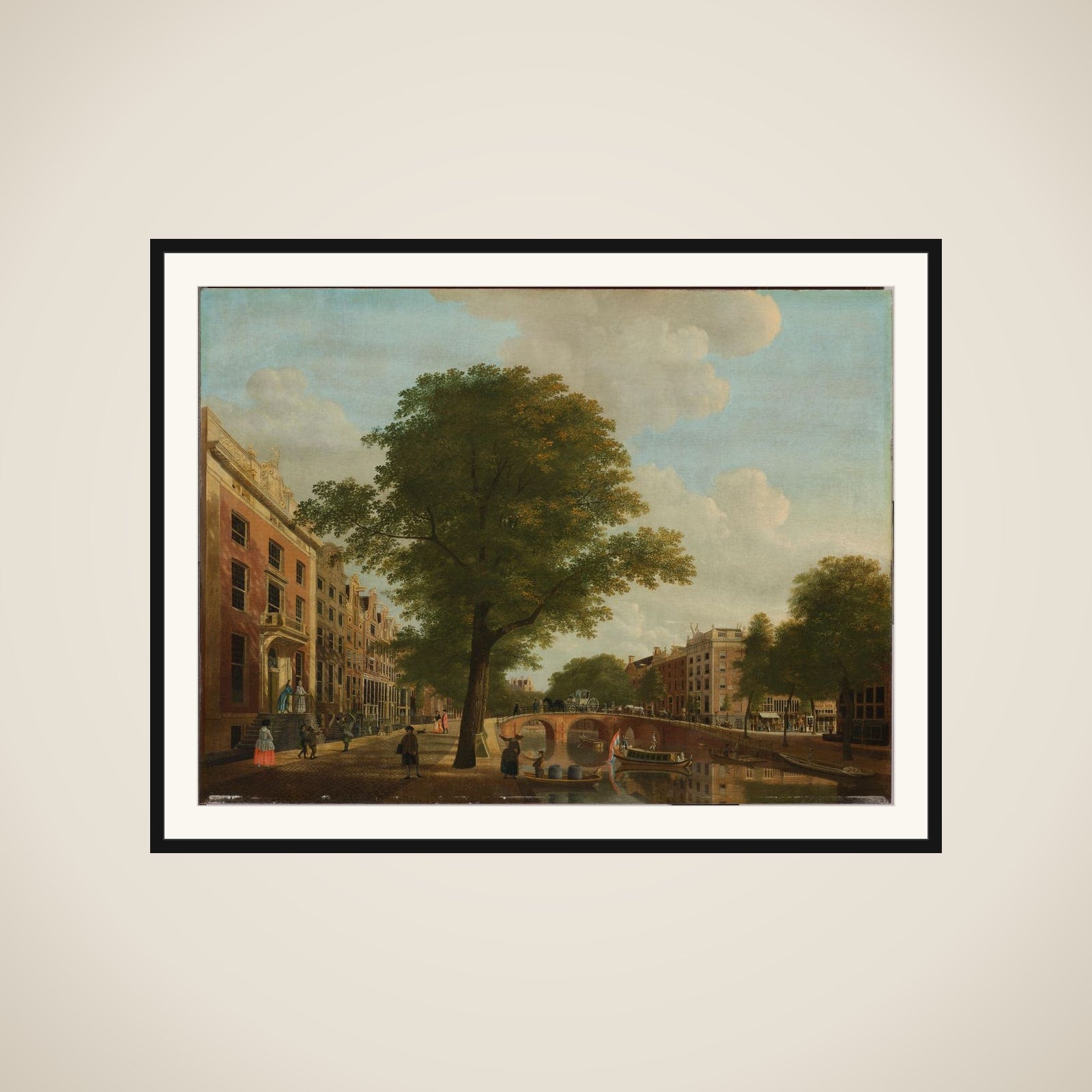 View of the Herengracht near the Leidsestraat, Amsterdam framed
