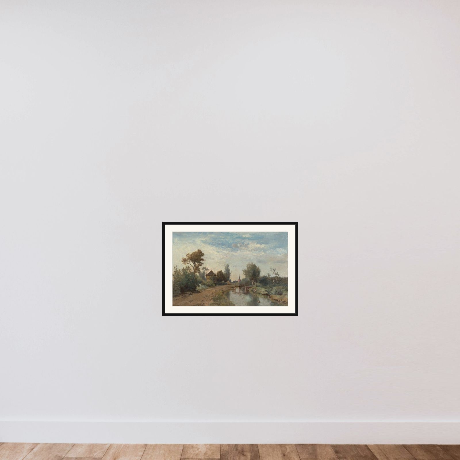 Landscape near Kortenhoef framed — shown to scale