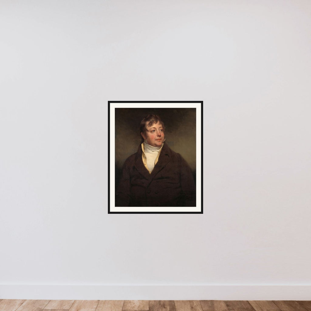 Portrait of a Man, perhaps J.W. Beynen framed — shown to scale