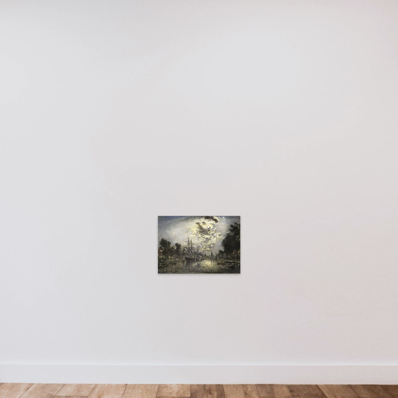 Rotterdam in the Moonlight unframed — shown to scale