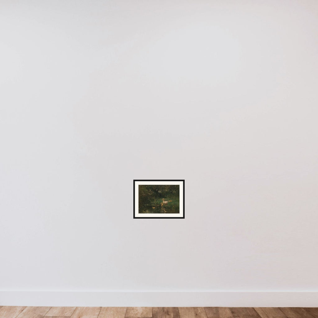 Ducks framed — shown to scale