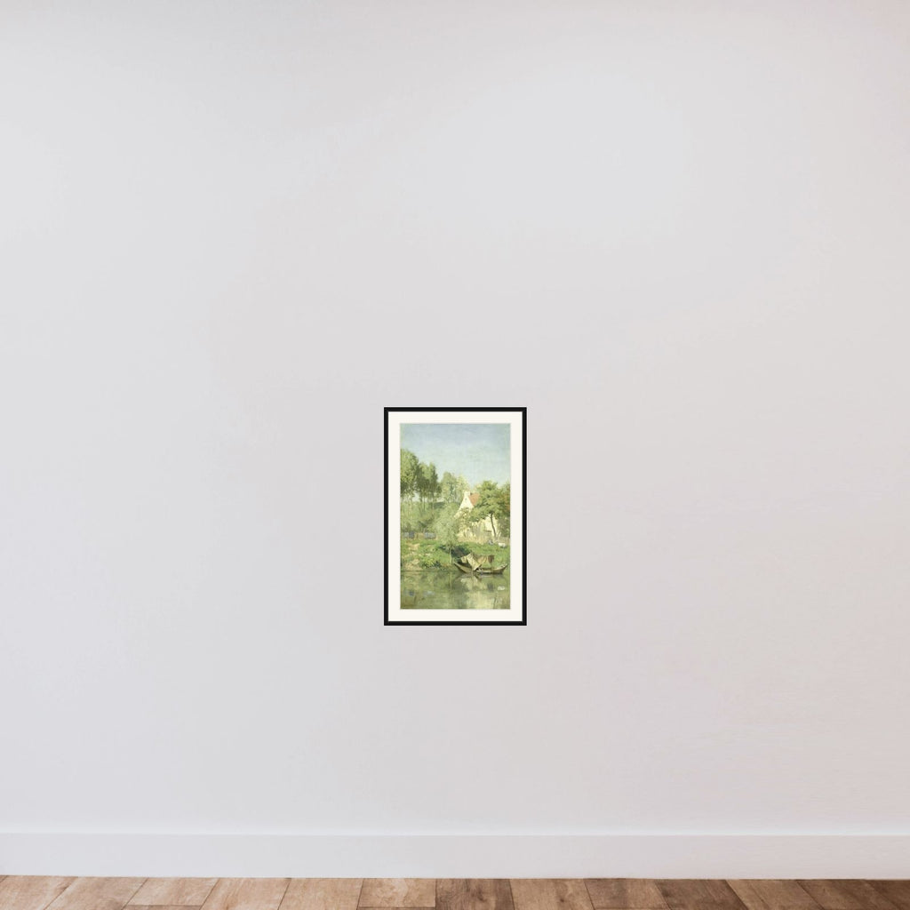 Aan de Oise framed — shown to scale