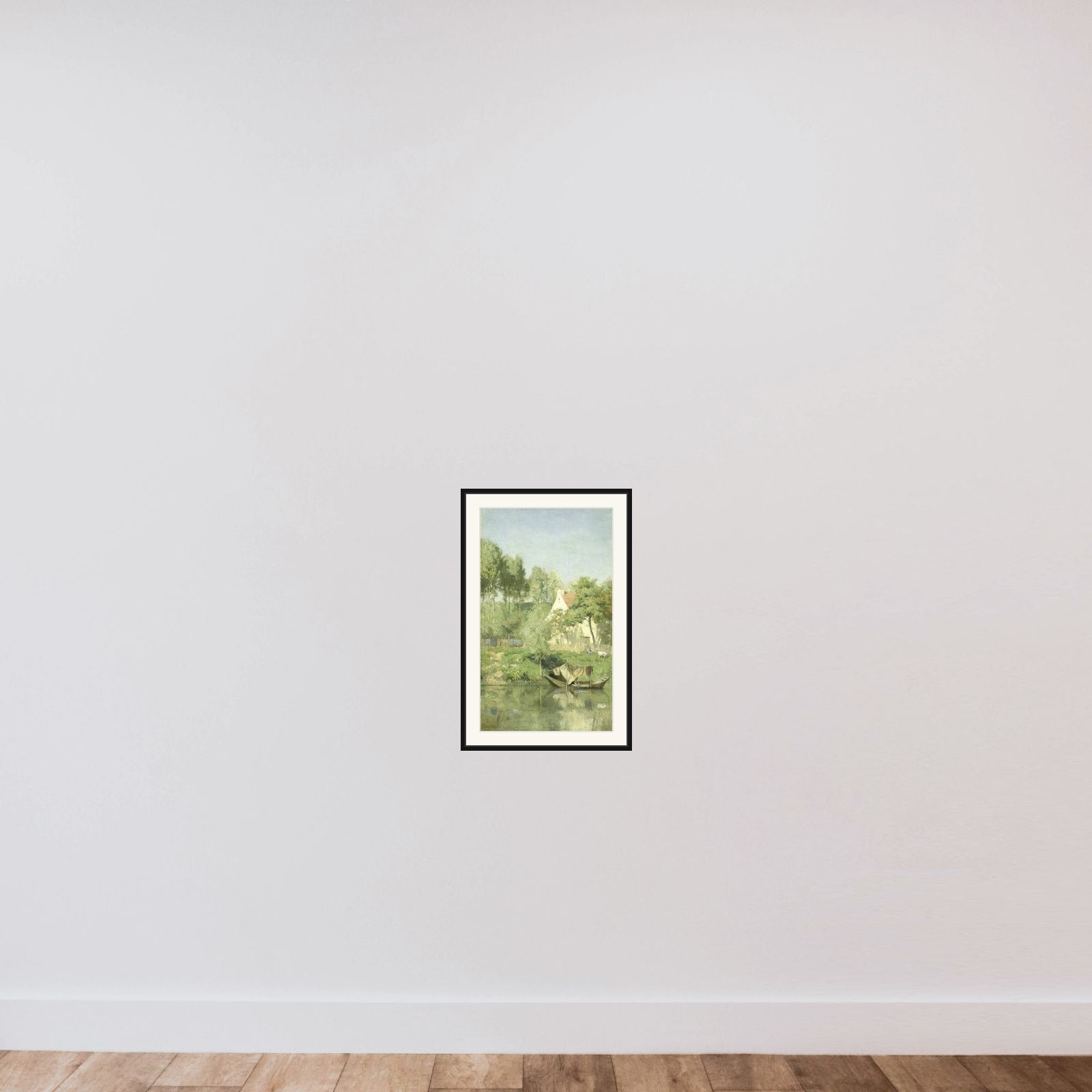 Aan de Oise framed — shown to scale