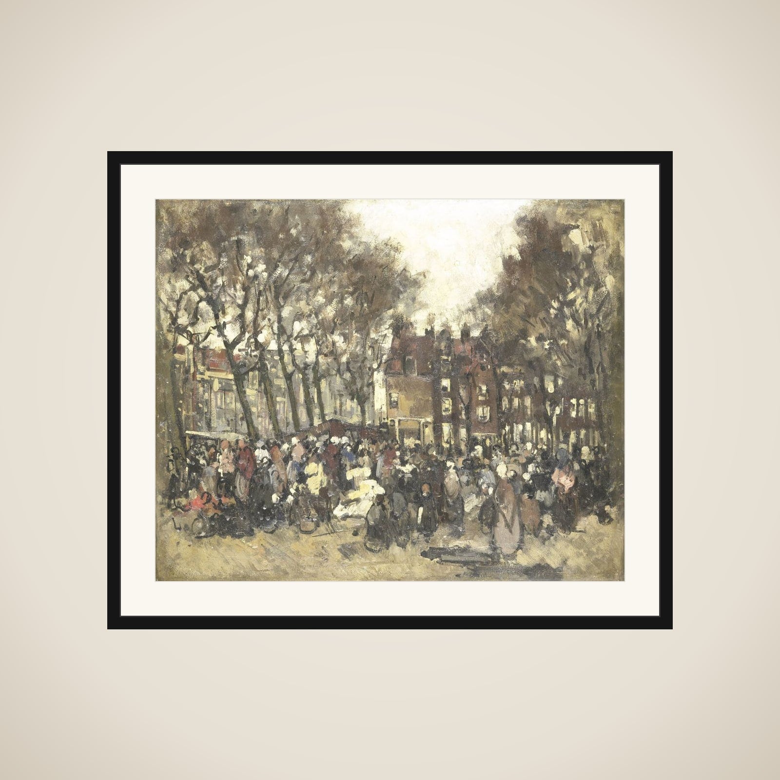 De Noordermarkt te Amsterdam framed