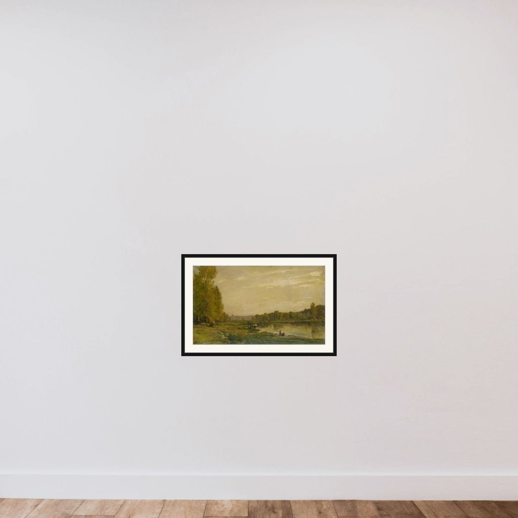 Landscape on the Oise framed — shown to scale