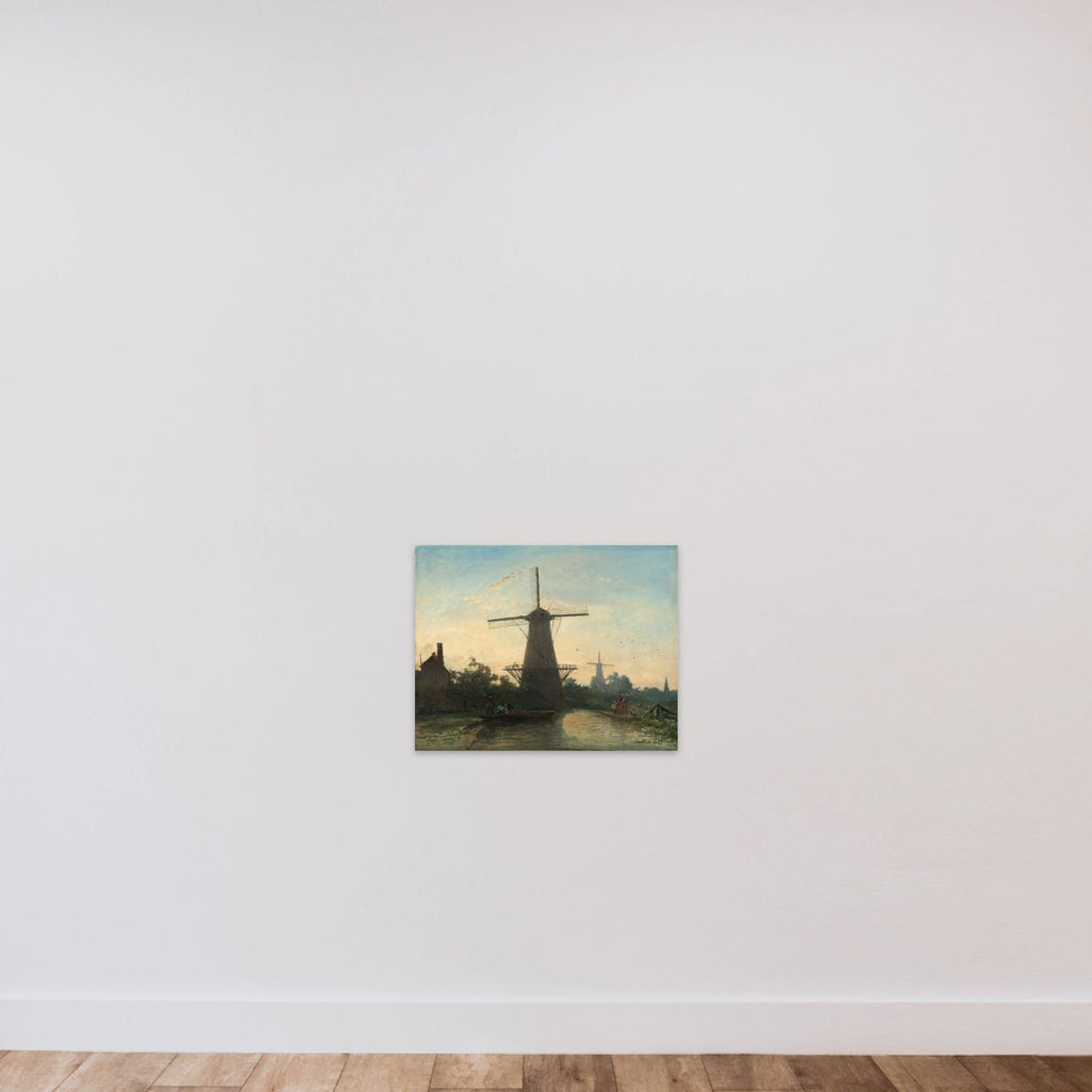 Windmills near Rotterdam unframed — shown to scale