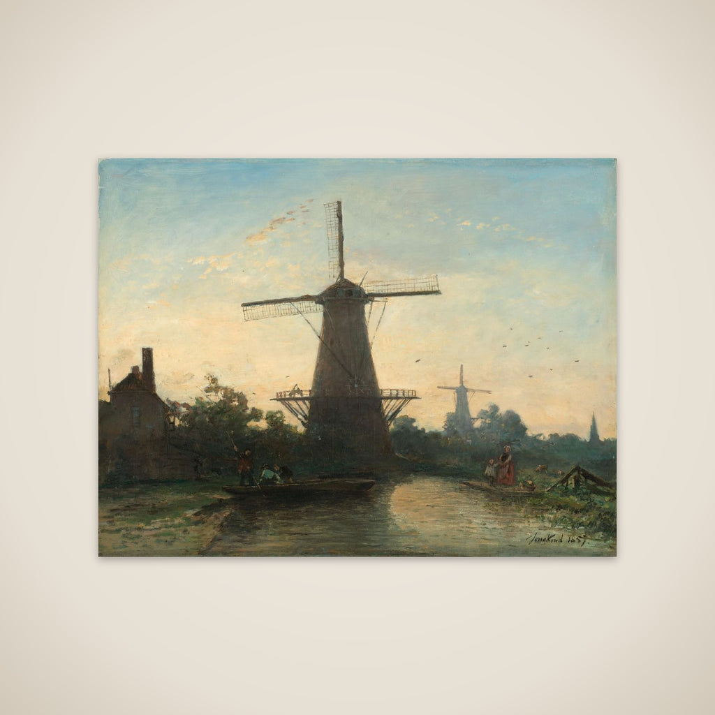 Windmills near Rotterdam unframed print