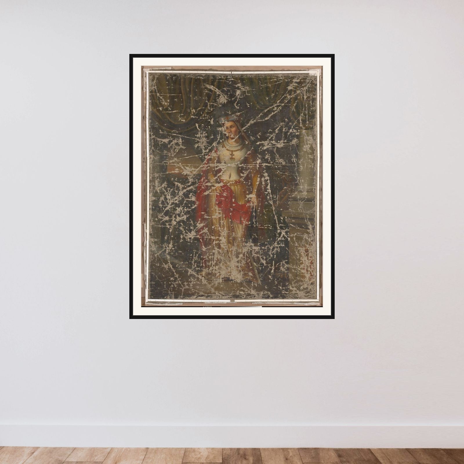 Johanna van Brabant framed — shown to scale