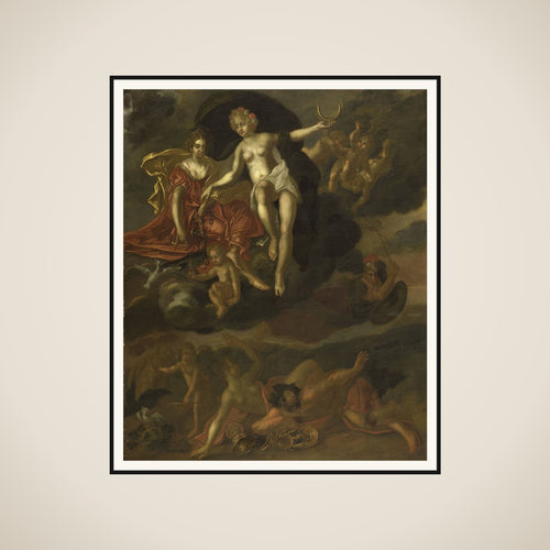 Diana and Virtus Punish Venus and Bacchus framed