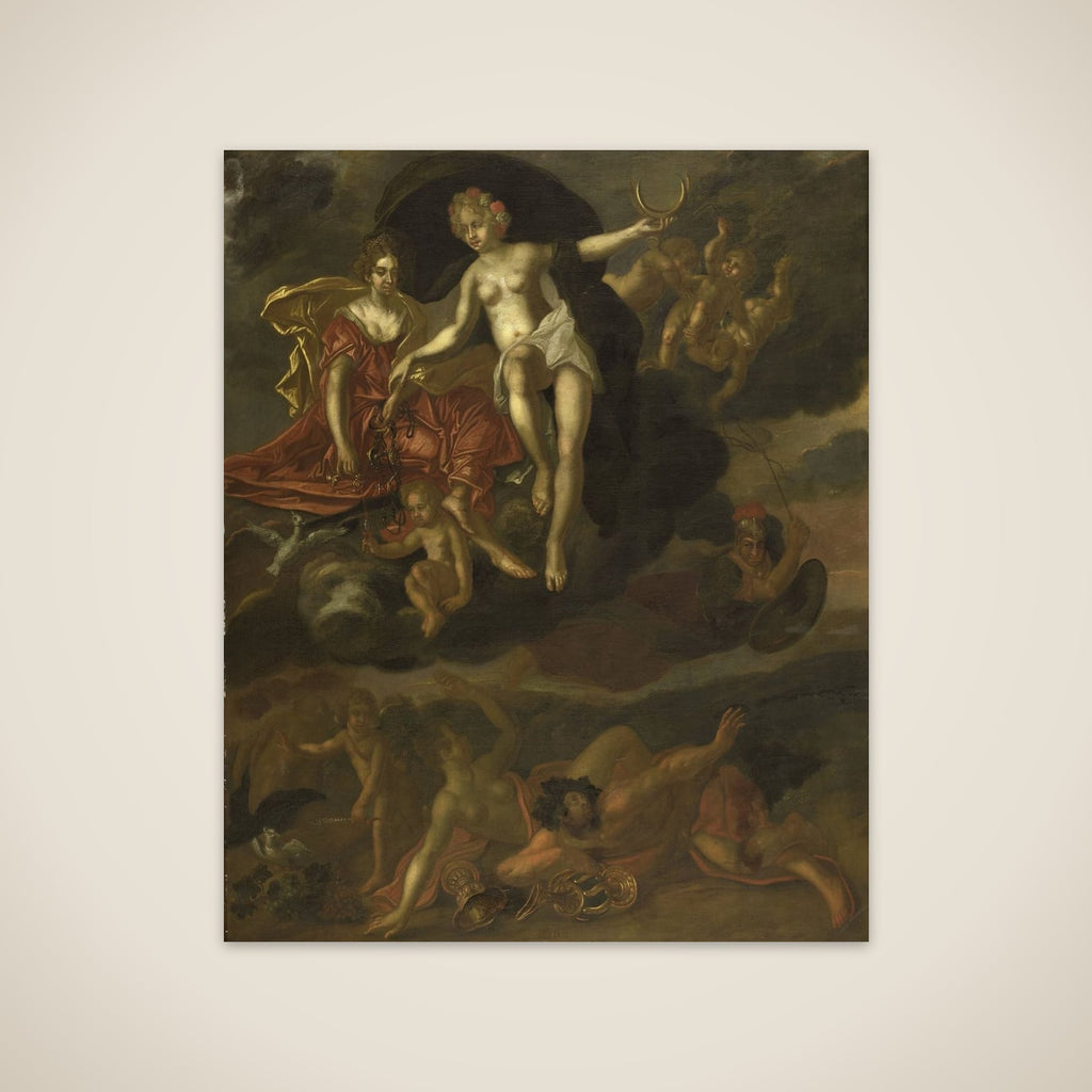 Diana and Virtus Punish Venus and Bacchus unframed print