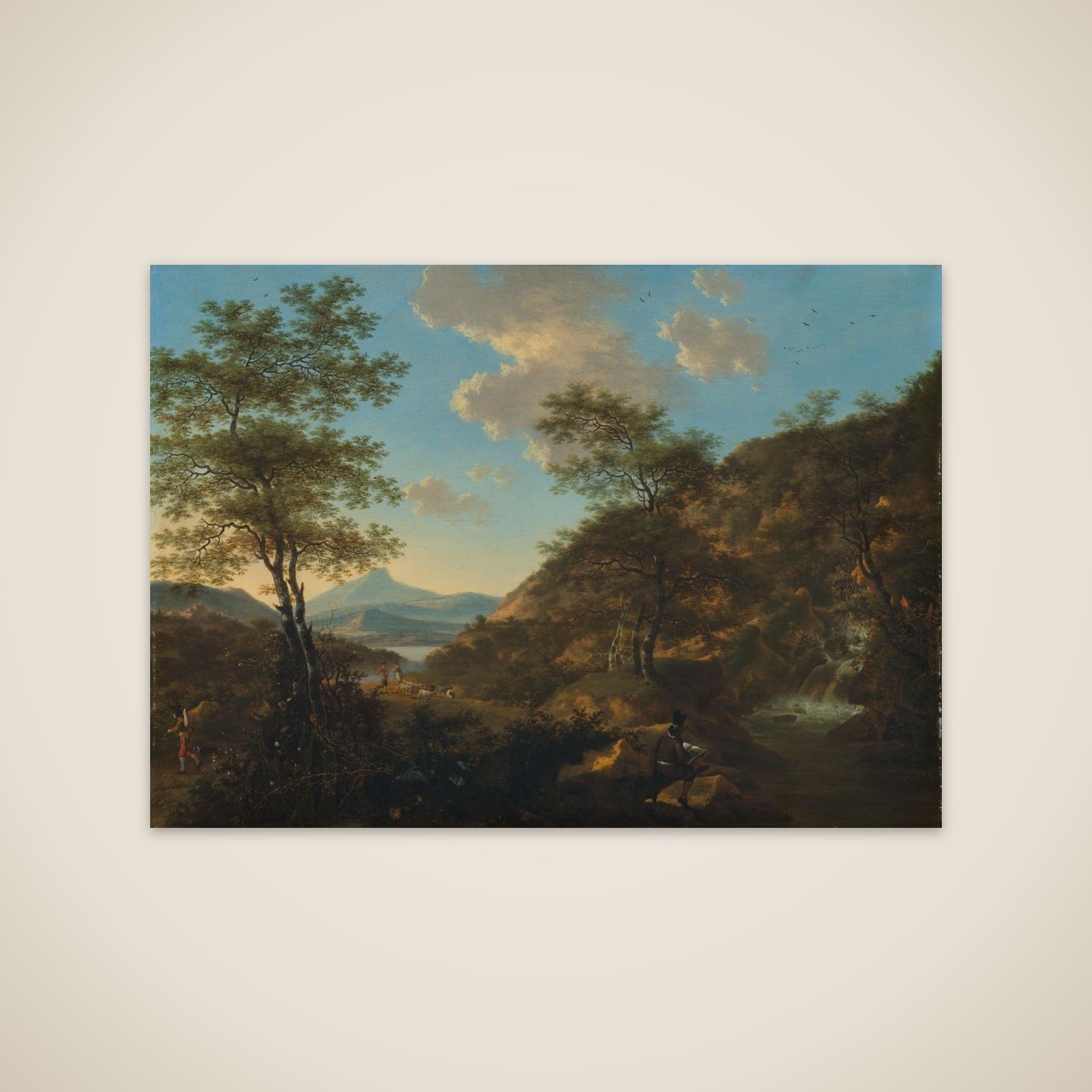 Italian Landscape with Draftsman unframed print