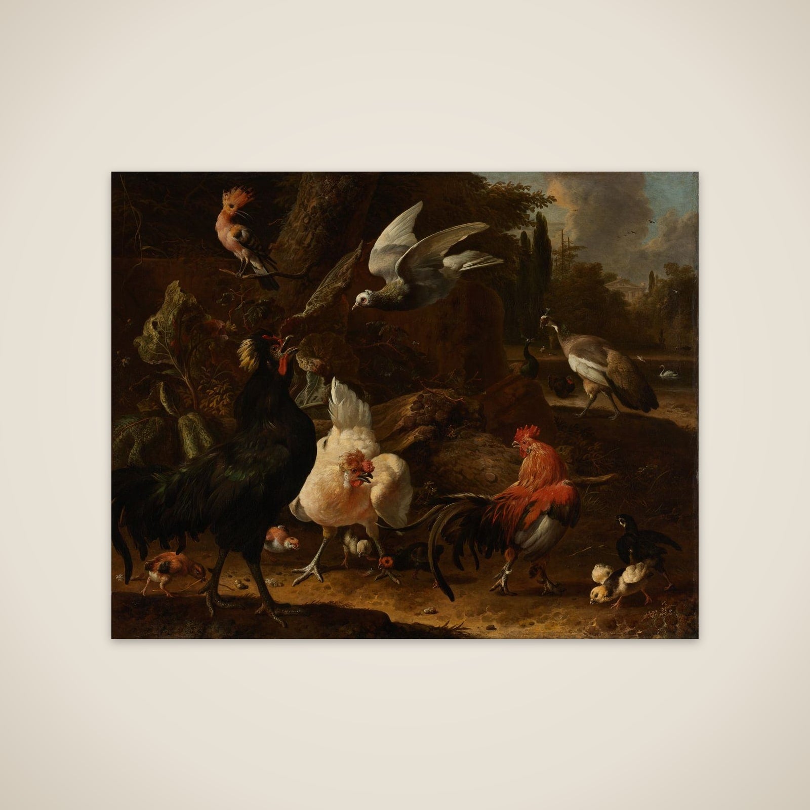 Birds in a Park unframed print