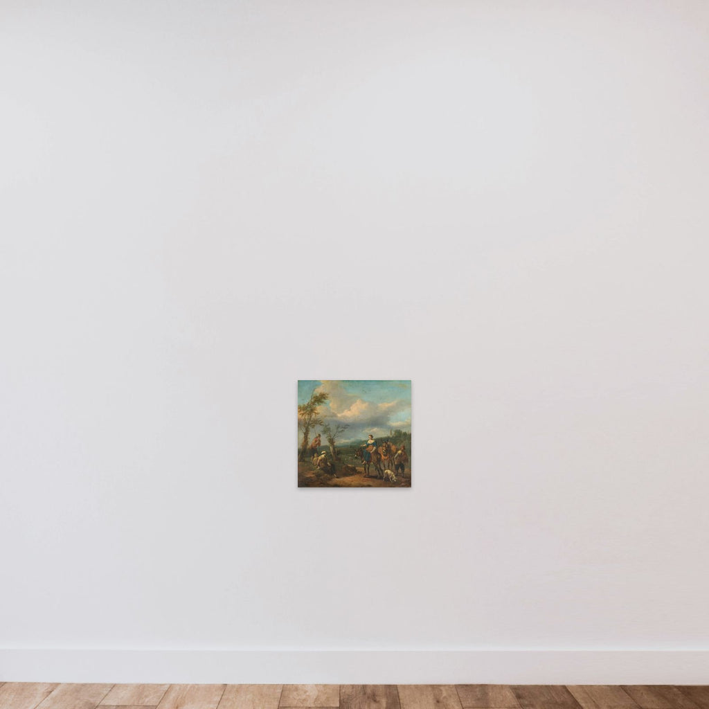 Italian Landscape with Figures unframed — shown to scale