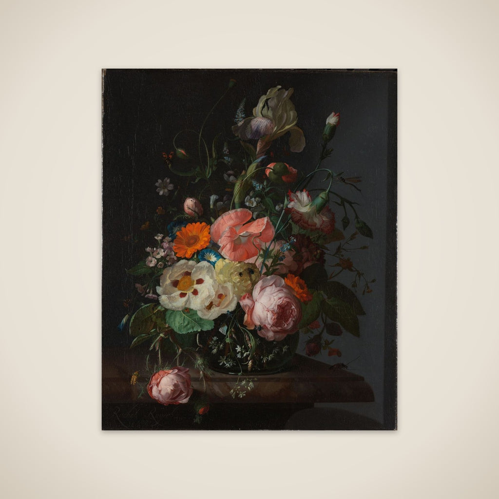 Still Life with Flowers on a Marble Tabletop unframed print