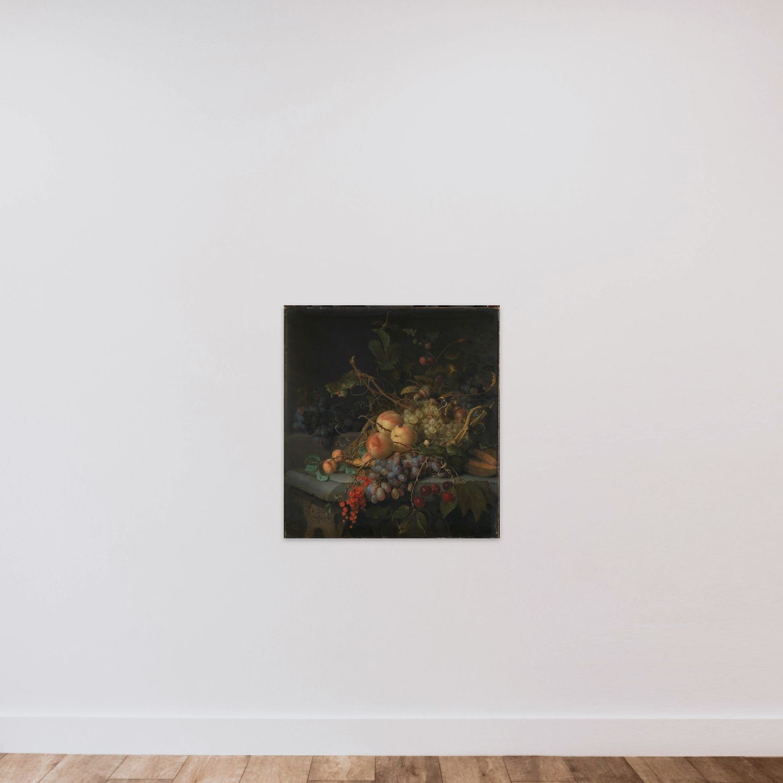 Still Life with Fruit unframed — shown to scale
