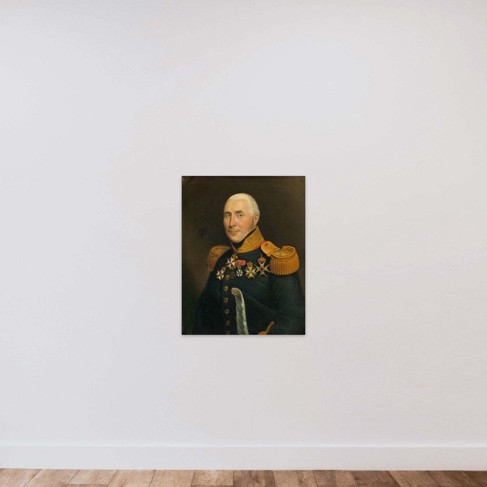 Gijsbertus Martinus Cort Heyligers (1770-1849). Lieutenant General in the Infantery unframed — shown to scale