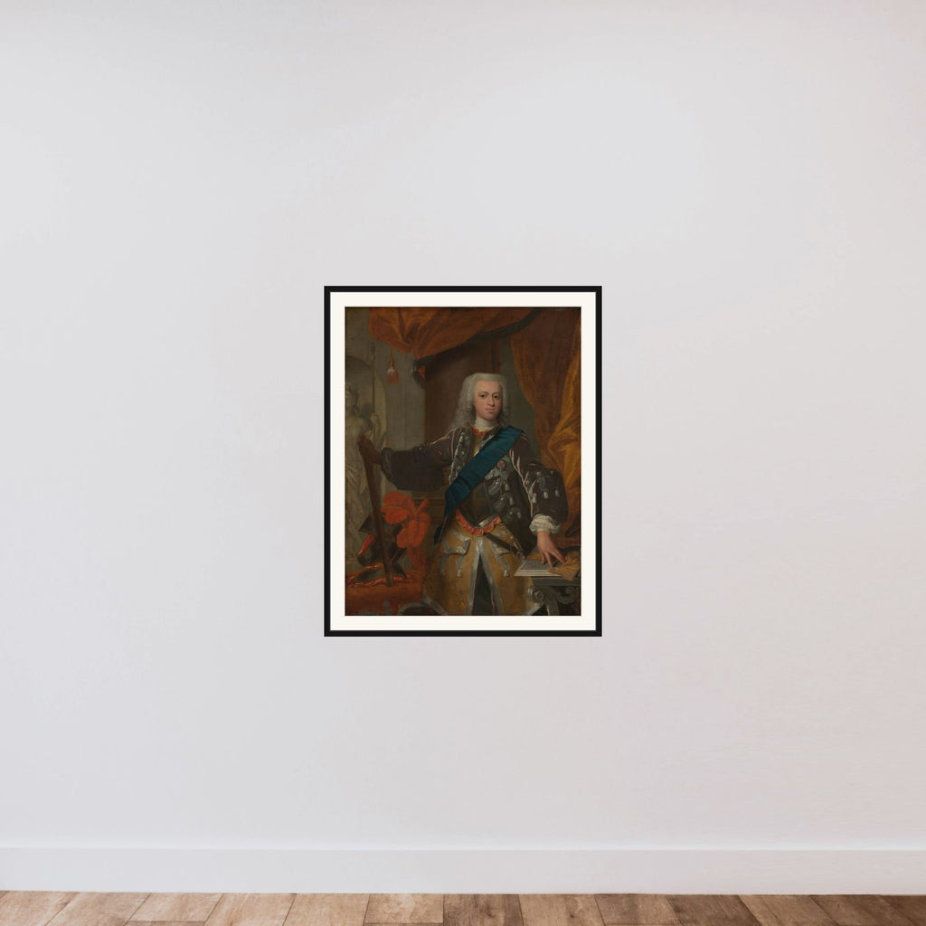 William IV (1711-51), Prince of Orange framed — shown to scale