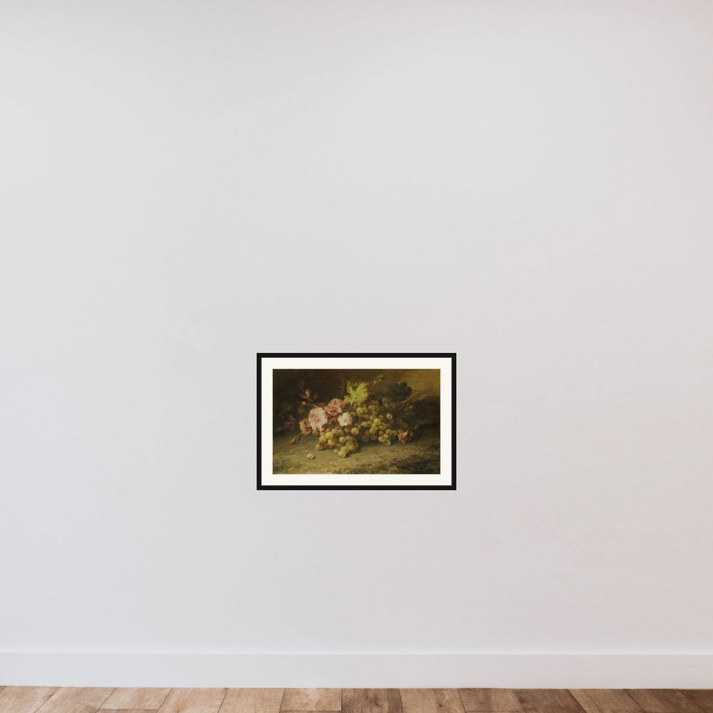 Still Life with Grapes framed — shown to scale