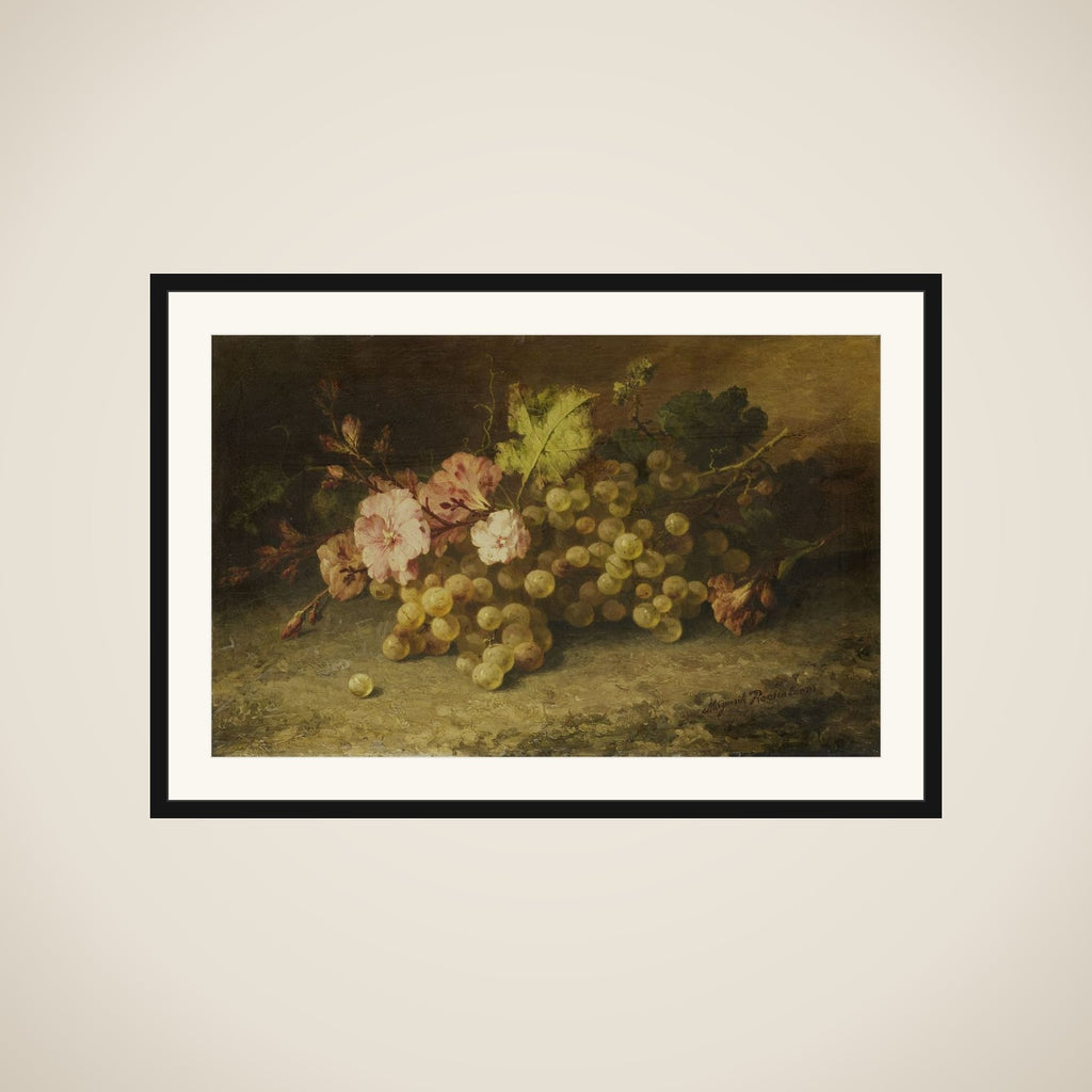 Still Life with Grapes framed