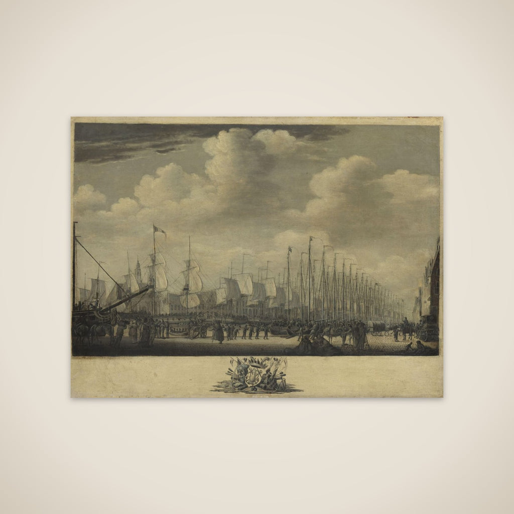 Mustering the Fleet in the Harbor of Vlissingen, 1804 unframed print