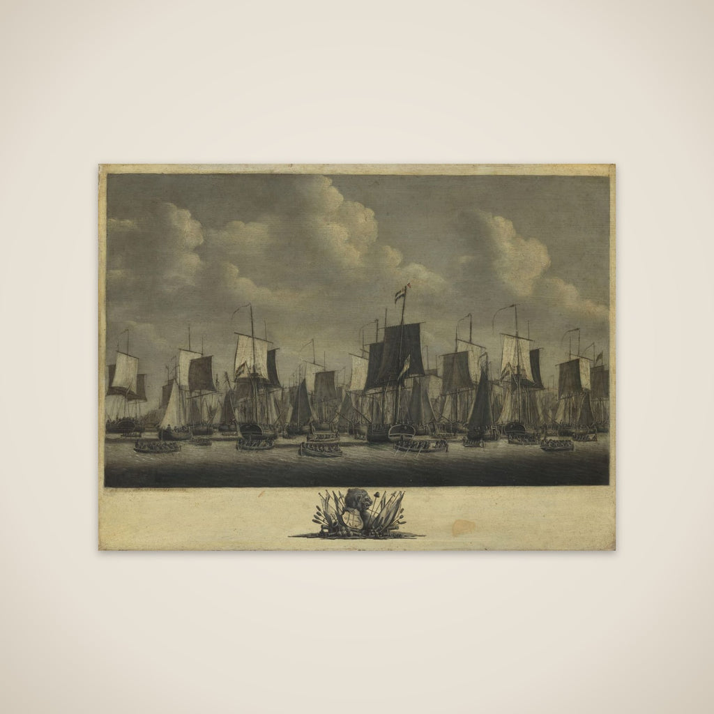 The Fleet Leaving the Port of Vlissingen, 1804 unframed print