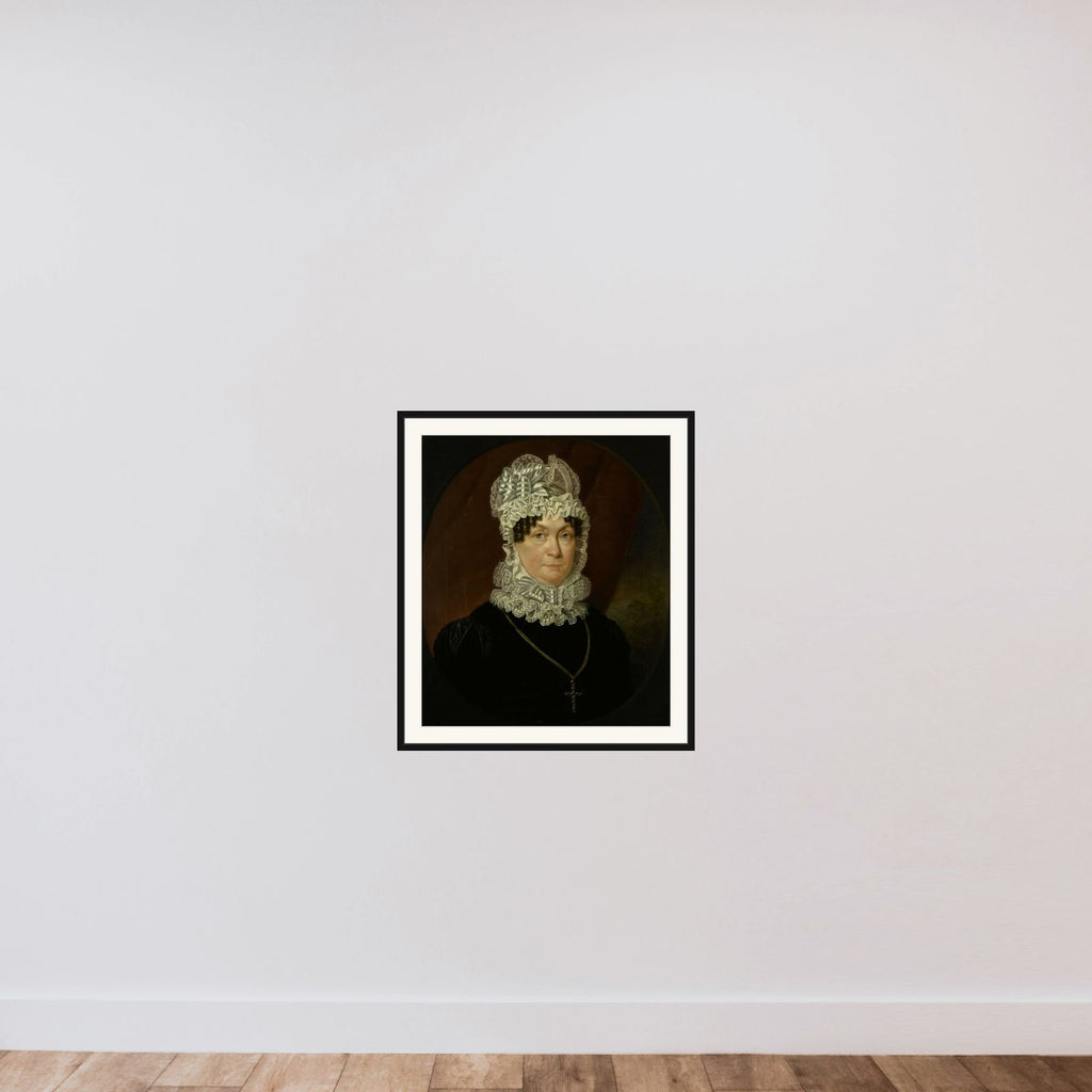 Portrait of Ann Brander (died 1837), Wife of Job Seaburne May framed — shown to scale