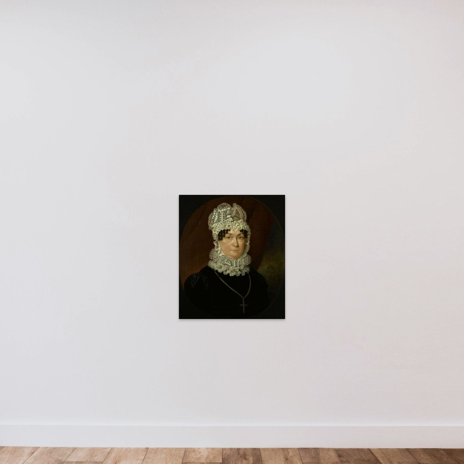 Portrait of Ann Brander (died 1837), Wife of Job Seaburne May unframed — shown to scale