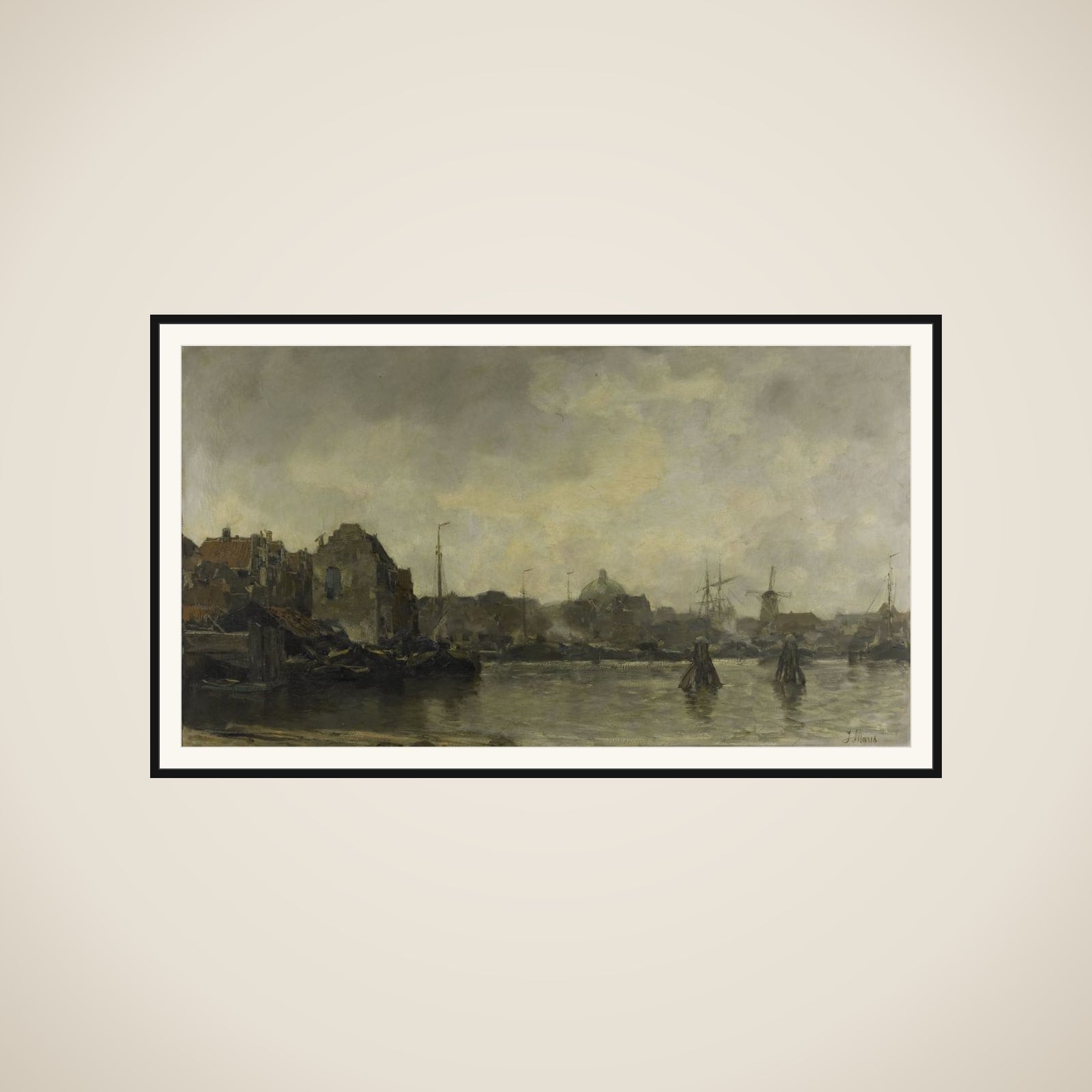 Stadsgezicht framed