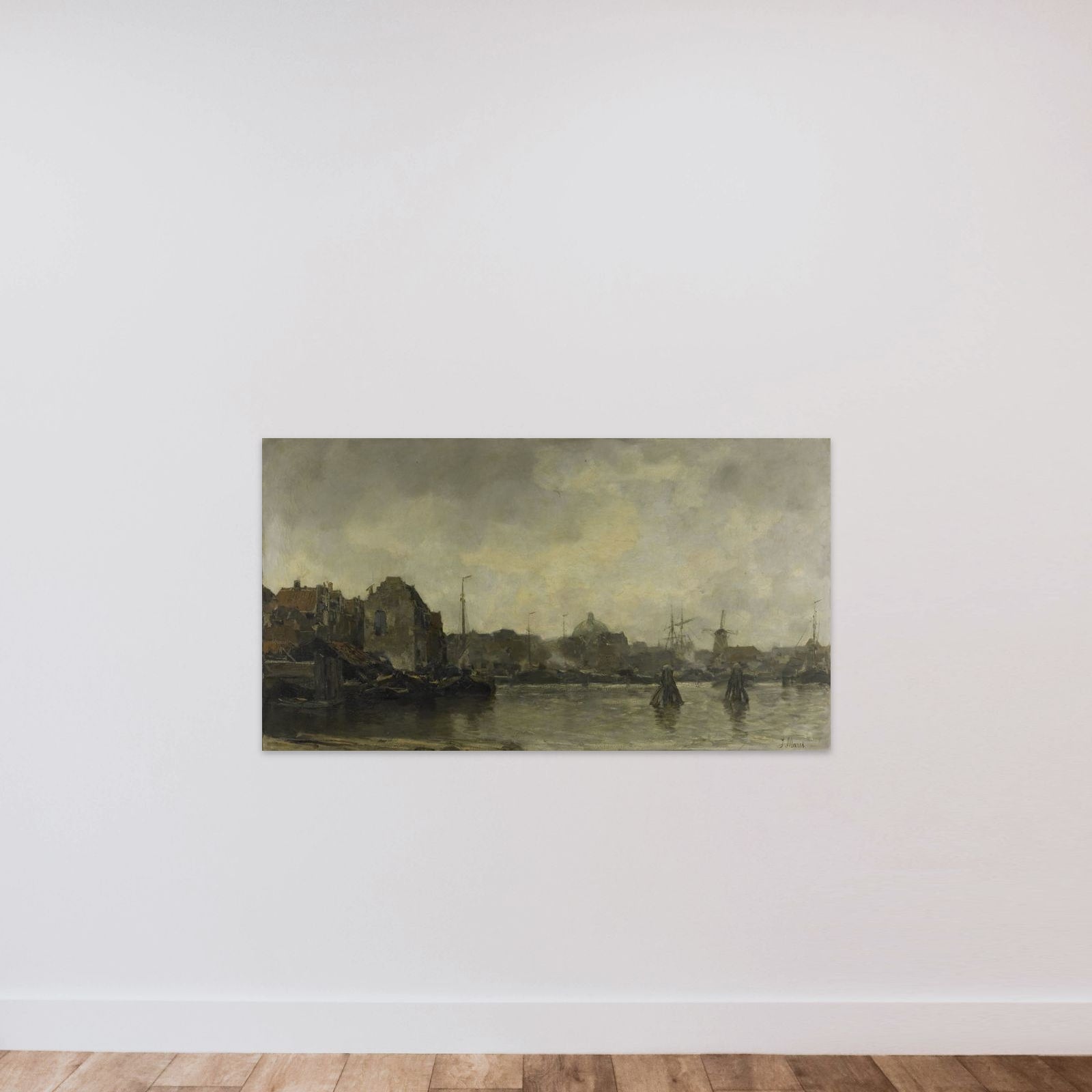 Stadsgezicht unframed — shown to scale