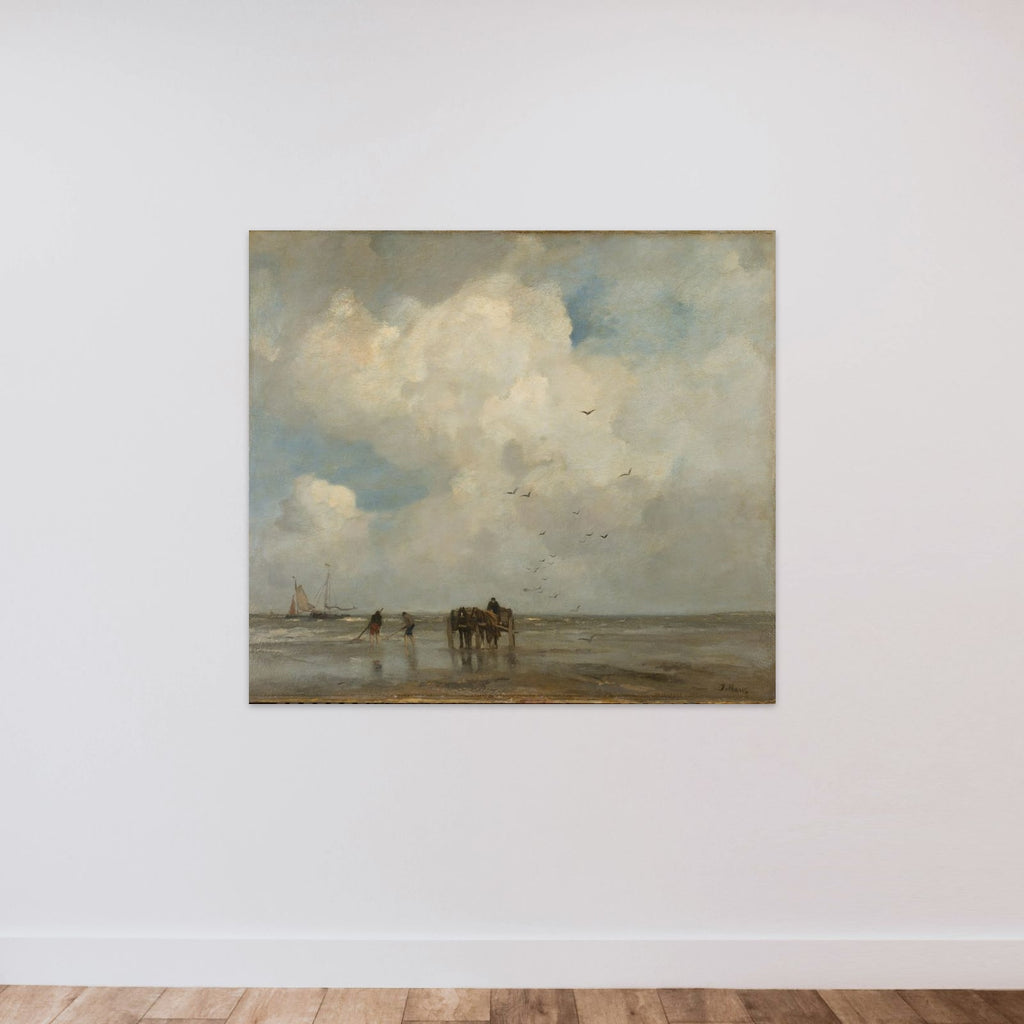 Fishing for Shells unframed — shown to scale