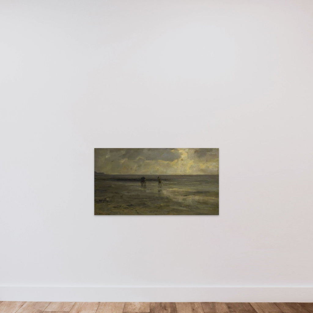 Strand bij avond unframed — shown to scale