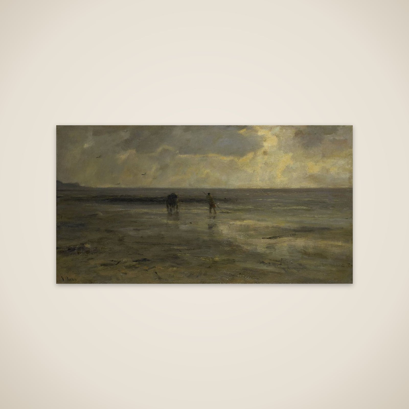 Strand bij avond unframed print