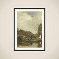 Oud buurtje aan het water framed