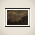 Vaart bij maanlicht framed