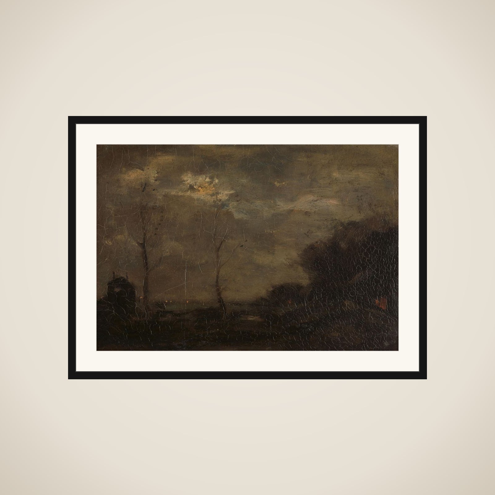 Vaart bij maanlicht framed