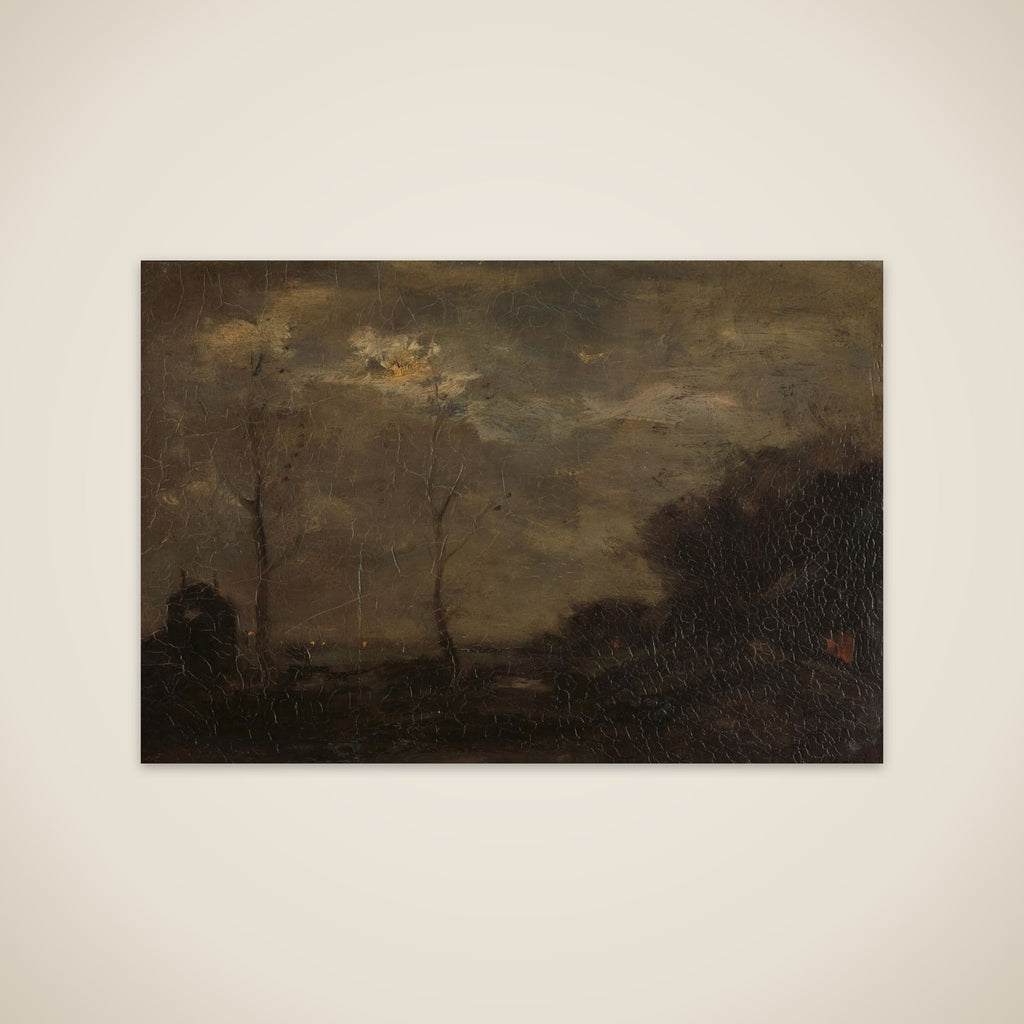 Vaart bij maanlicht unframed print