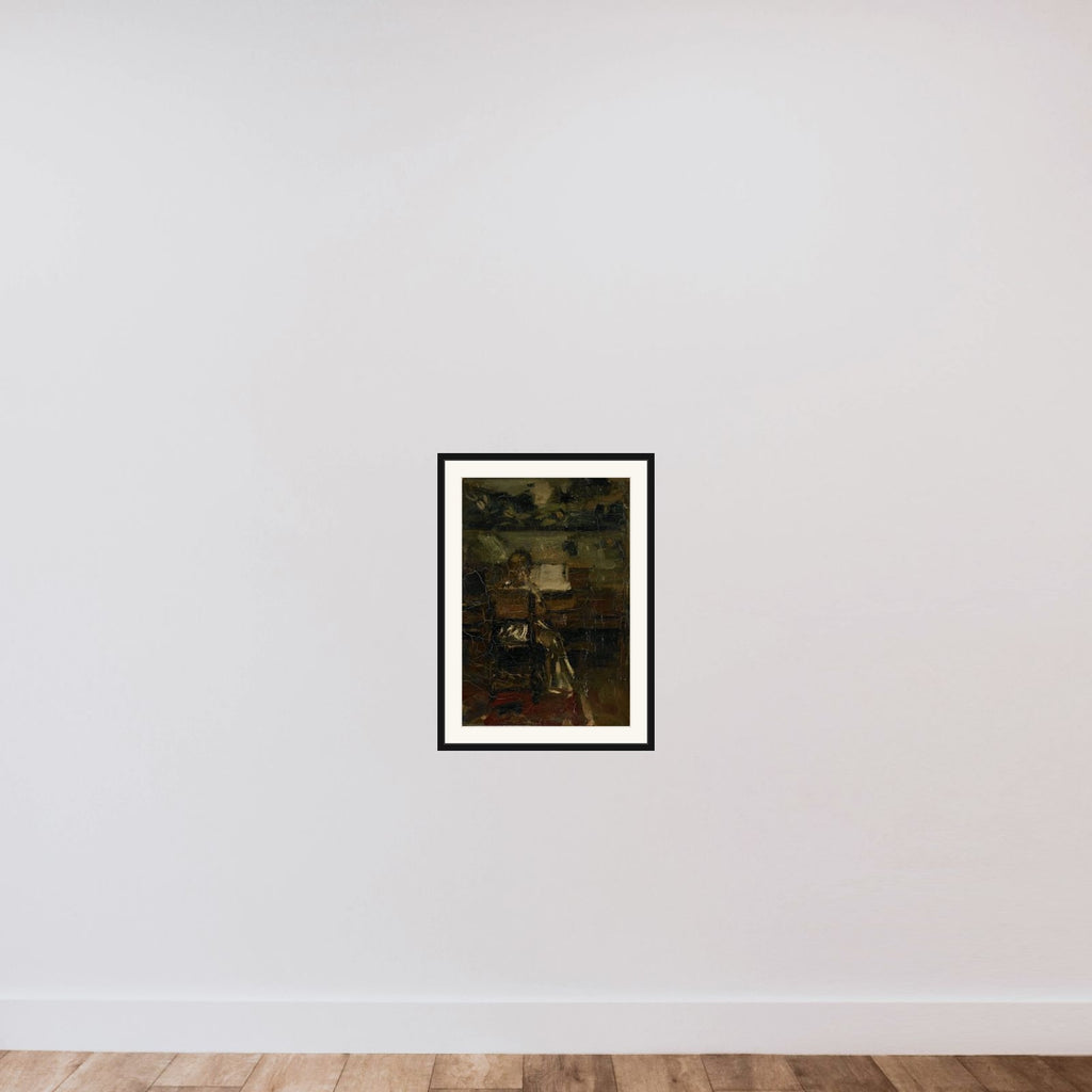 girl aan de piano framed — shown to scale