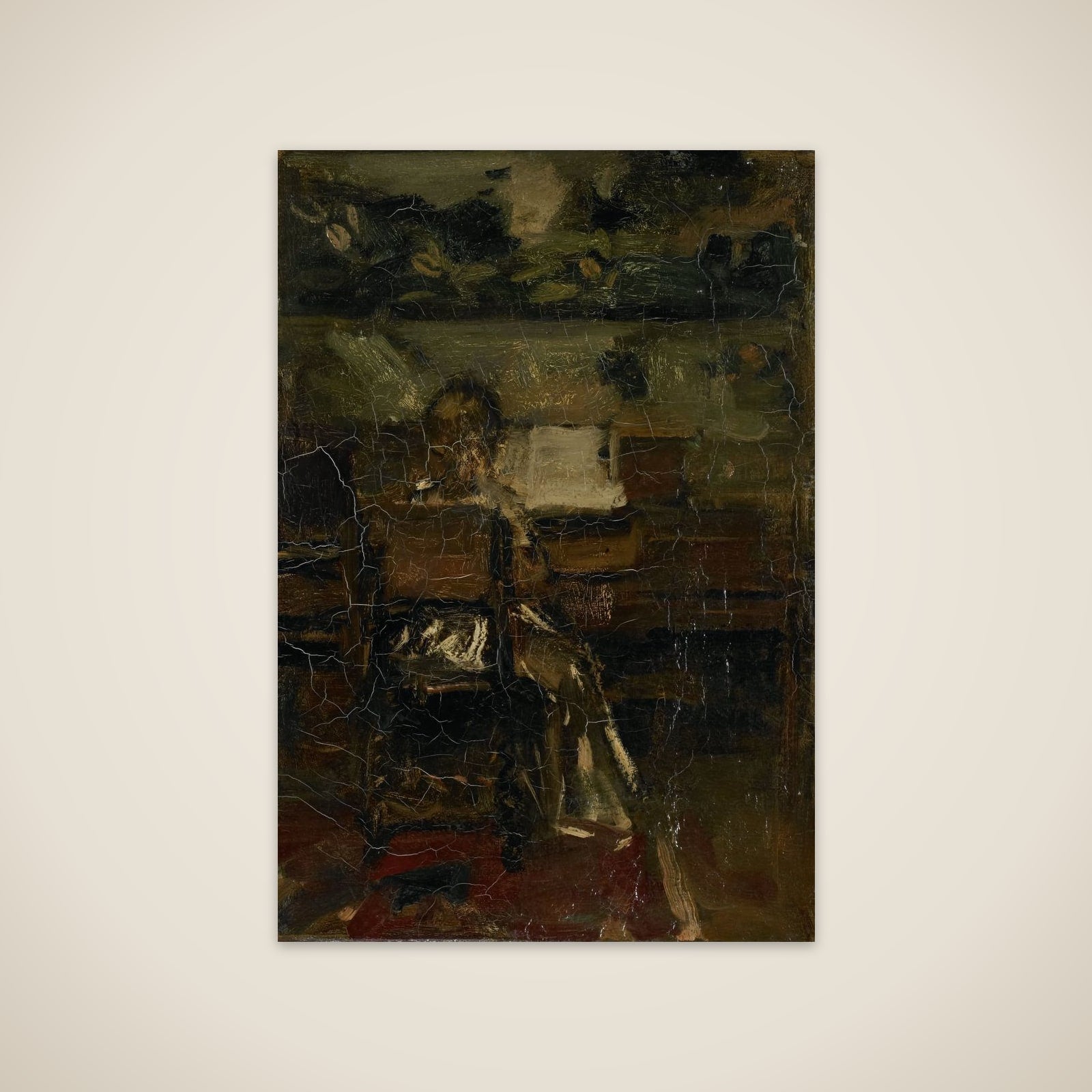 girl aan de piano unframed print