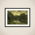 Landscape with schuit framed