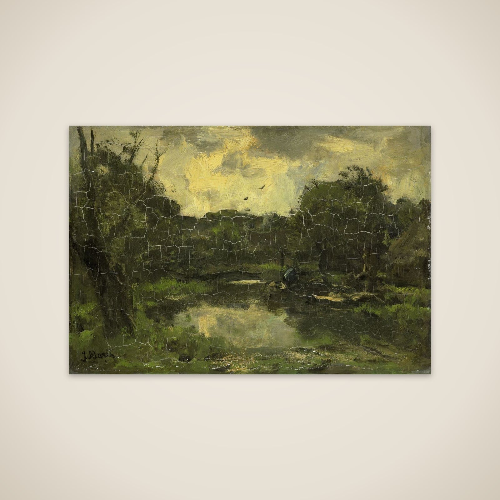 Landscape with schuit unframed print